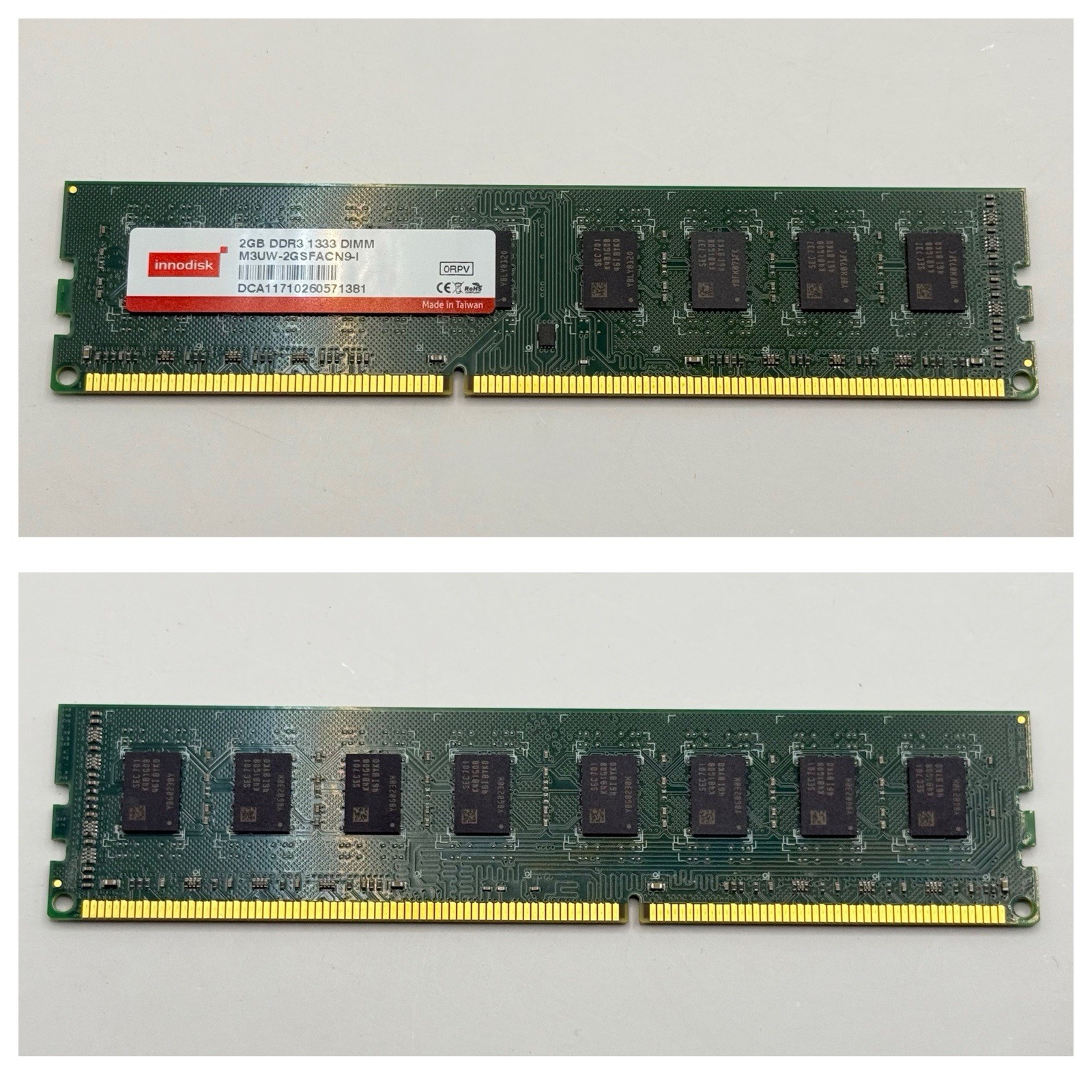 Innodisk M3UW-2GSFACN9-I Memory Ram 2GB DDR3 1333 Hz DIMM 240 Pins 1.5V