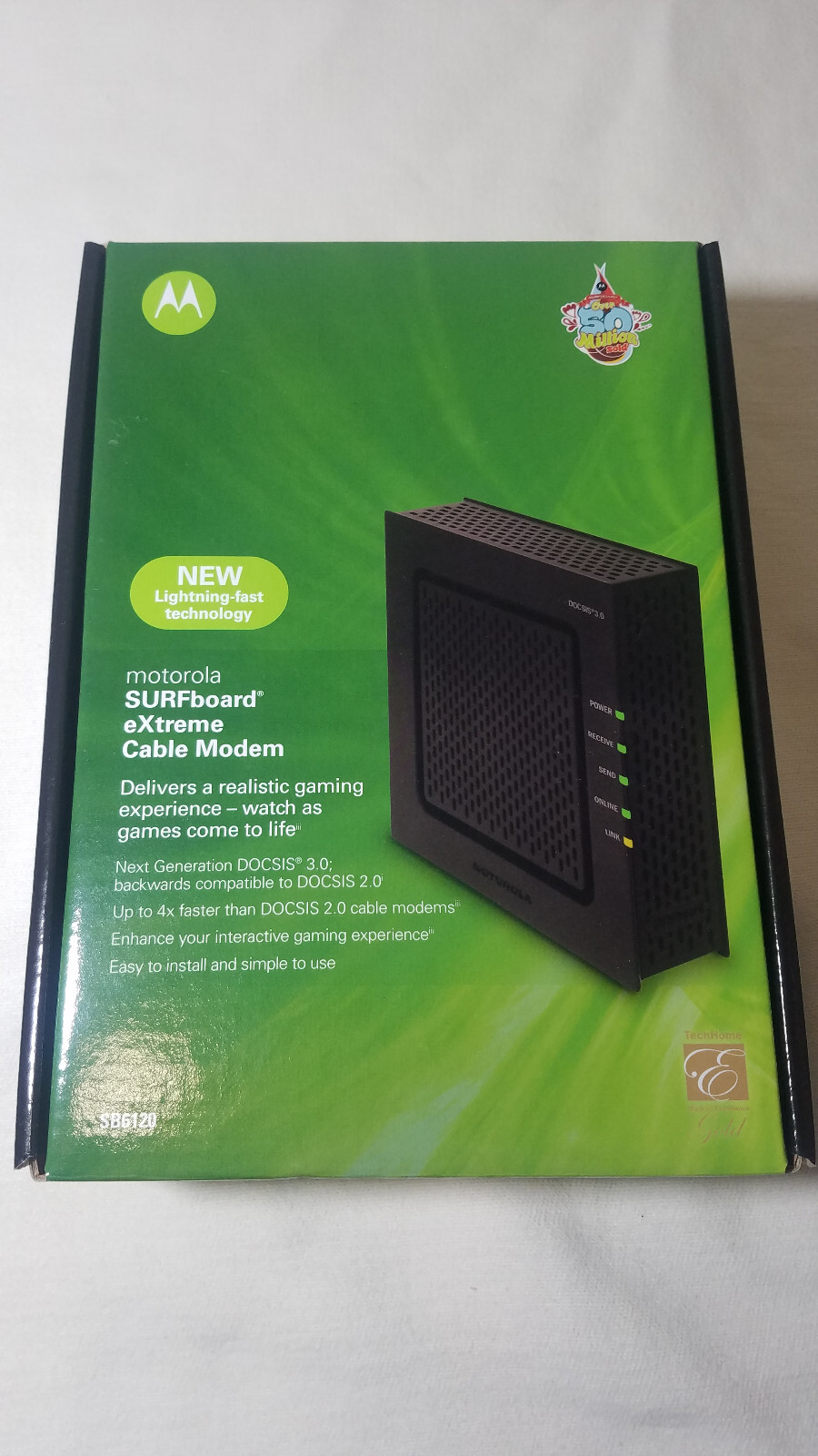 Motorola SURFboard SB6120 DOCSIS 3.0 Cable Modem w/ Power Cord