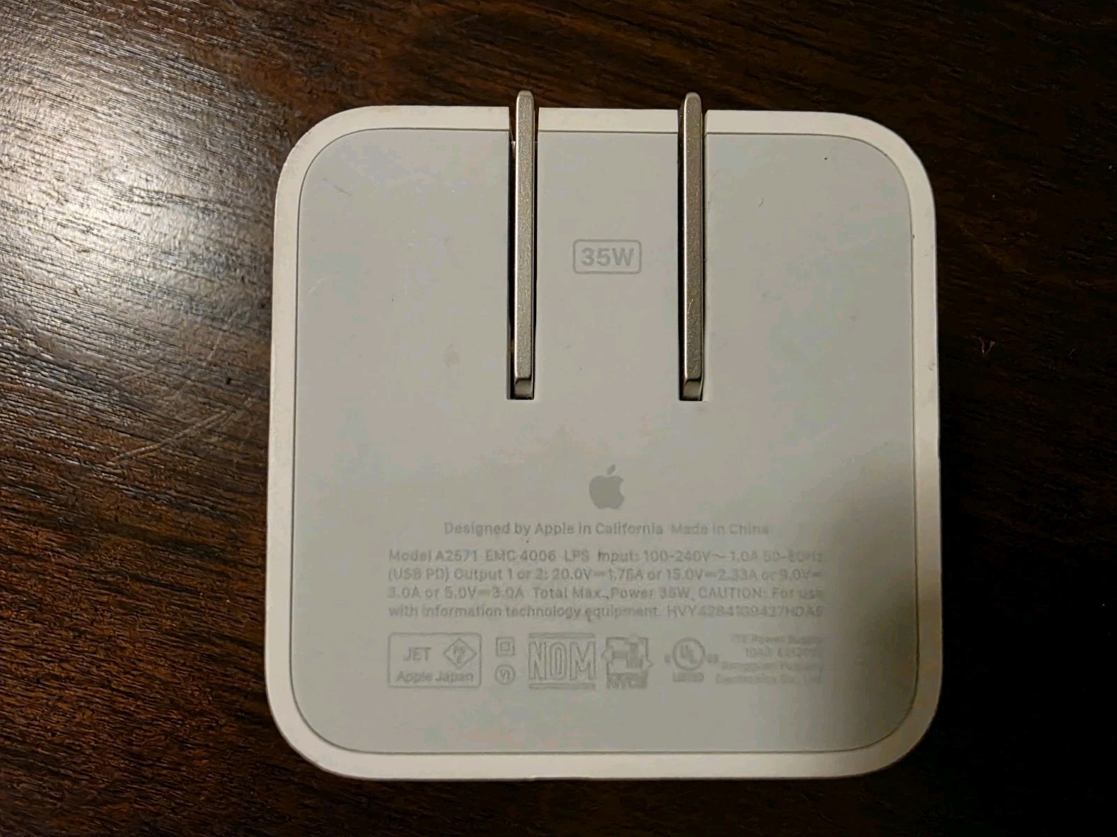 Genuine Apple 35W Dual USB-C Port Compact Power Adapter NEW
