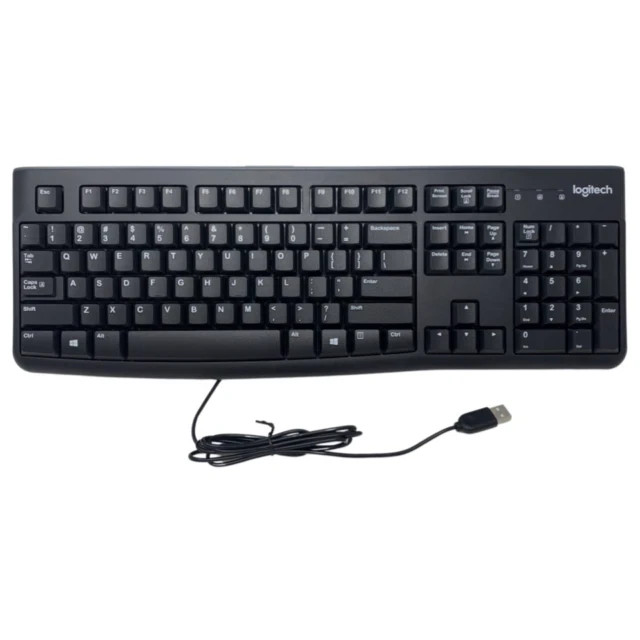 Logitech K120 Wired Keyboard for Windows, Full-Size EUC