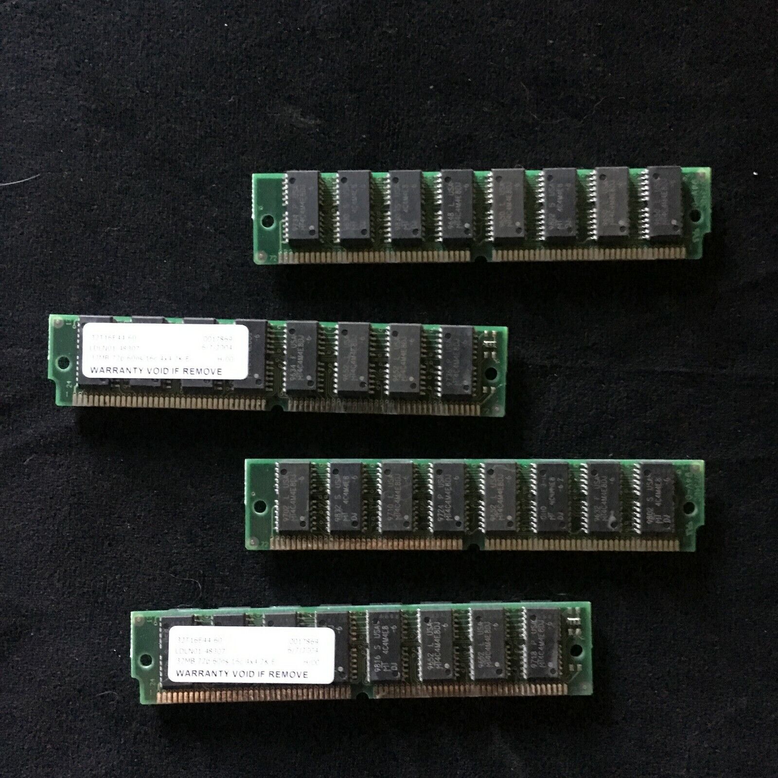 32MB MEMORY 8X32 72PIN NON PARITY EDO 60NS 5V RAM SIMM Micron