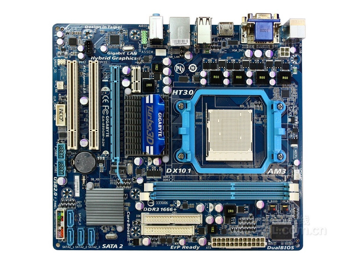 For Gigabyte GA-880GM-D2H(rev.1.x)Motherboard M-ATX Socket AM3+ AMD 880G DDR3