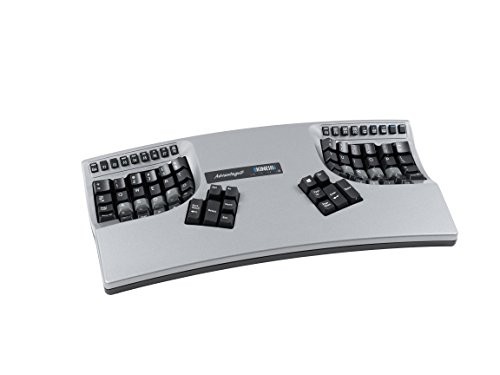 Kinesis Advantage2 Silver Ergonomic Keyboard (KB605) - Black