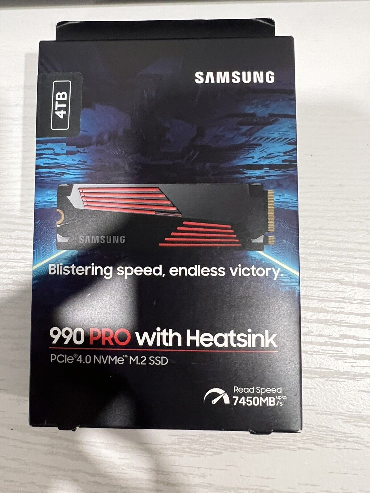 SAMSUNG 990 PRO w/Heatsink SSD 4TB, PCIe Gen4 M.2 2280 Internal Solid State Hard