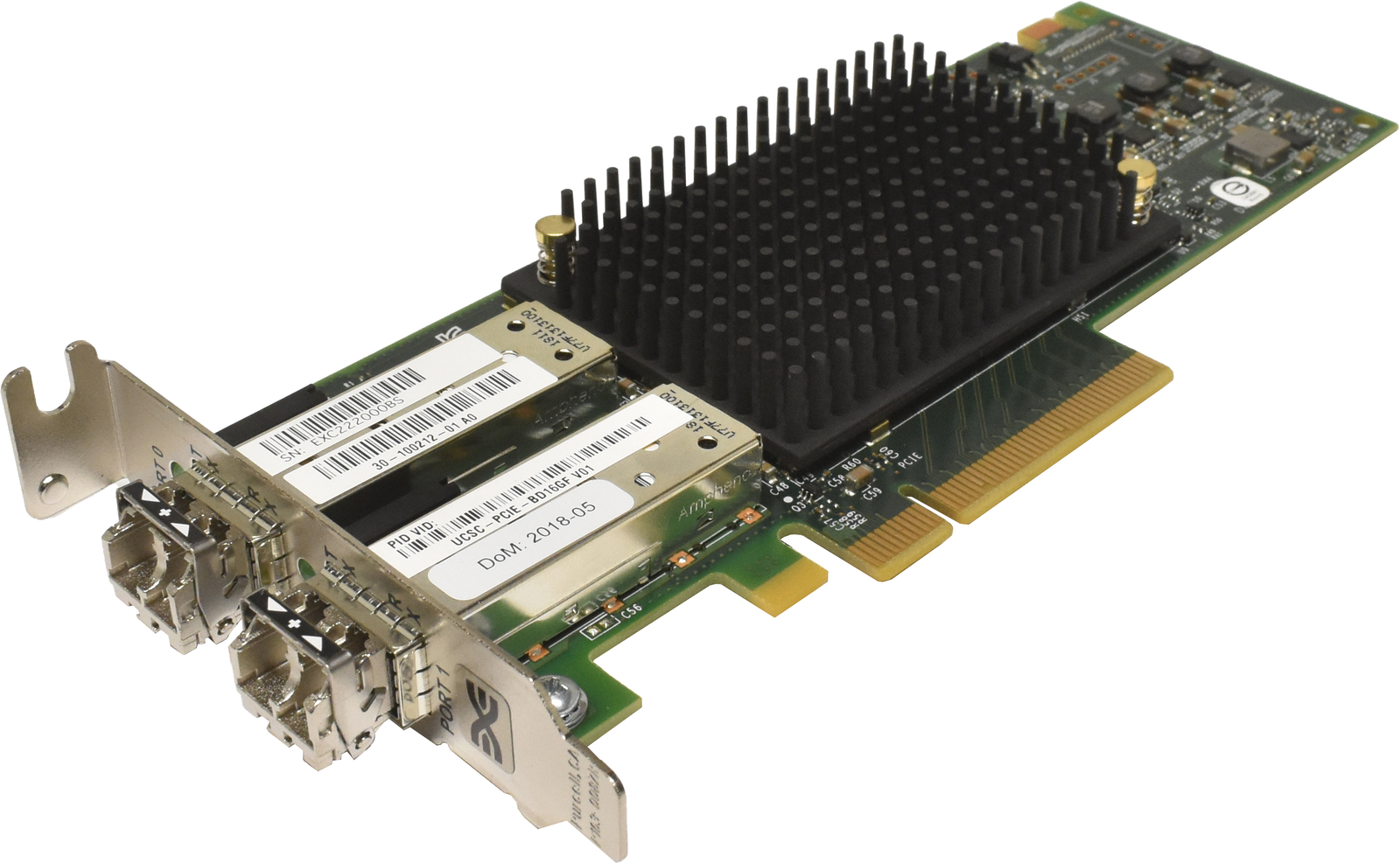 Cisco Emulex UCSC-PCIE-BD16GF Dual Port 16GB FC PCIe 3.0 x8 Host Bus Adapter LP