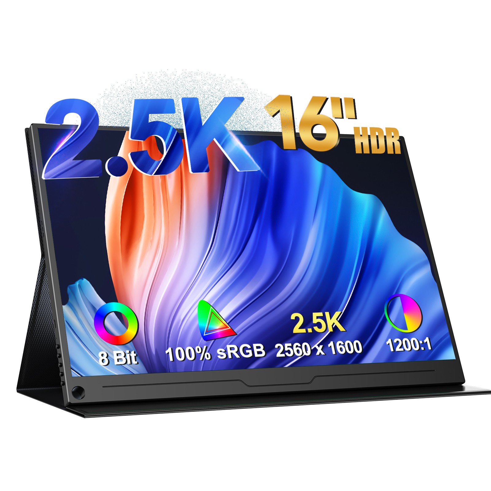 Used | 2K Portable Monitor 16 Inch Computer Display Gaming Monitor w/VESA Mount