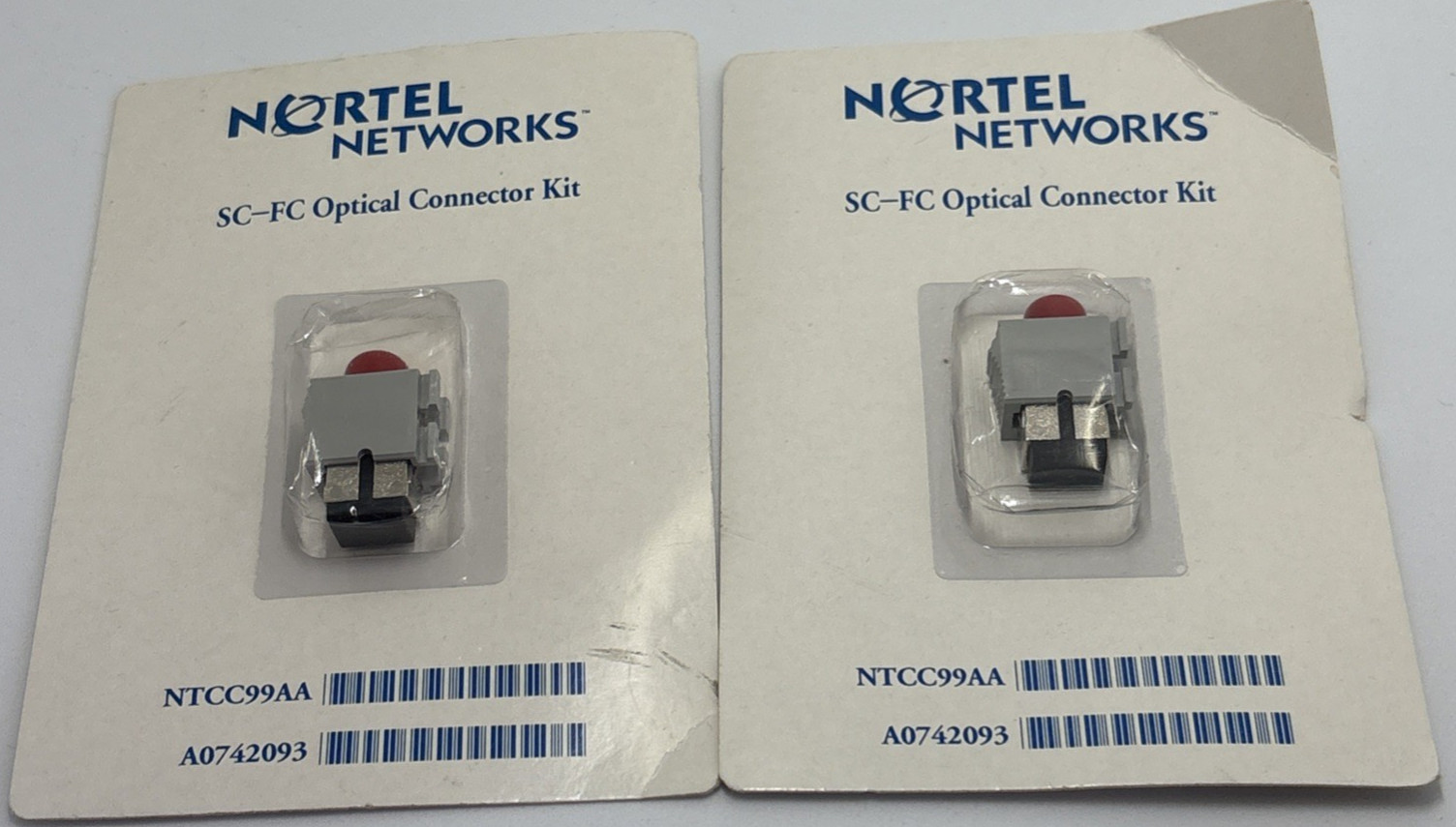 2x Nortel NTCC99AA SC-FC Fiber Optic Connector Kit New NOS