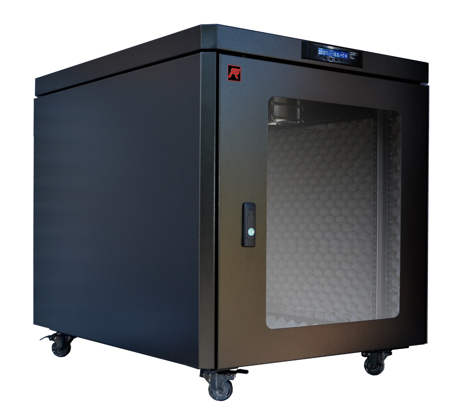 Sysracks 12U 35" Depth Soundproof Acoustic Server Rack Cabinet with Cooling