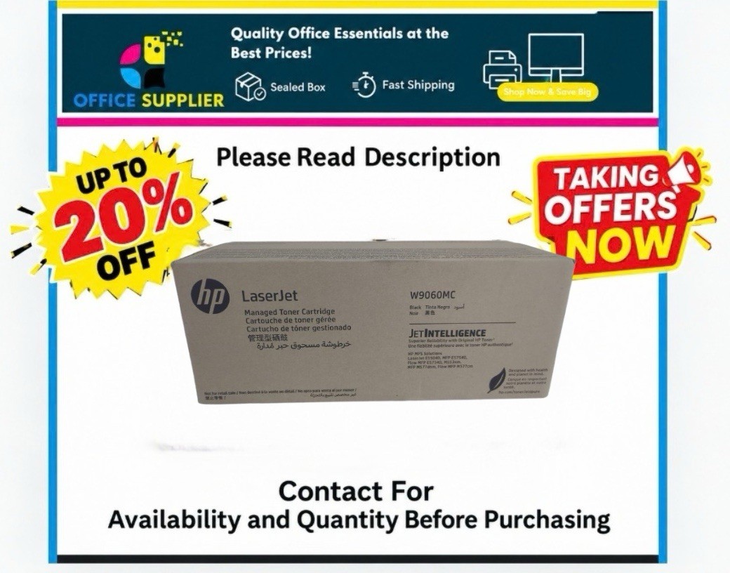 HP Managed Toner Cartridge W9060MC Black Laser LaserJet E55040 M577dn