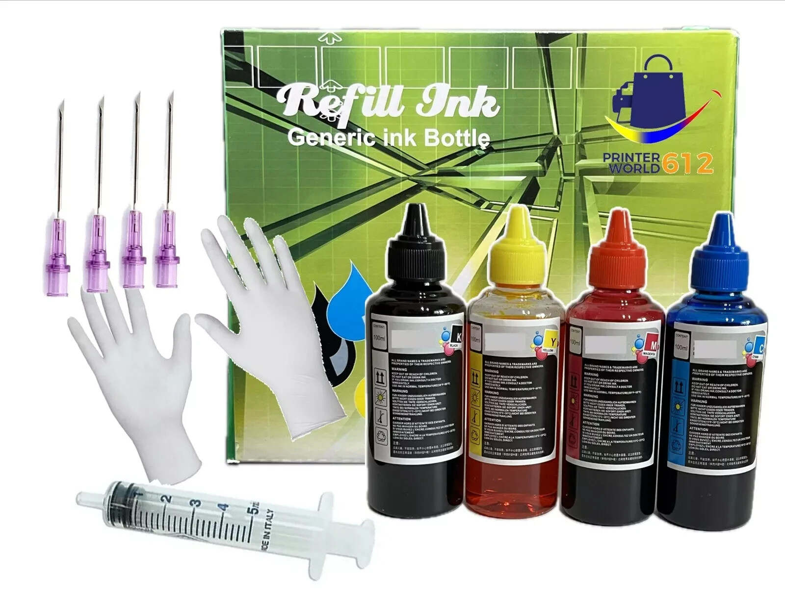 4X100ml Bulk Refill UV INK for Epson using # 664 Eco Tank ET-2500 ET-2550