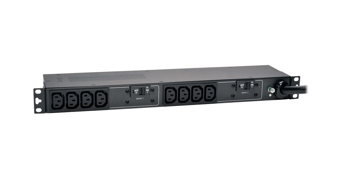 Tripp Lite PDUH30HV Single-Phase 5.8kW 200-240V 10-out C13 Basic 1U Rack PDU