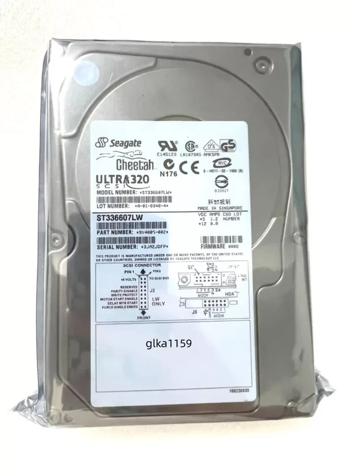 Fit FOR Seagate 10K.6 36.7GB Internal 10000RPM 3.5" U320 68-pin ST336607LW HDD