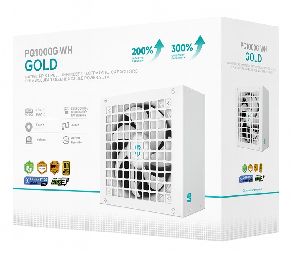 DeepCool PQ1000G WH 1000W Gamer Storm 80+ Gold/Cybenetics Fully Modular ATX
