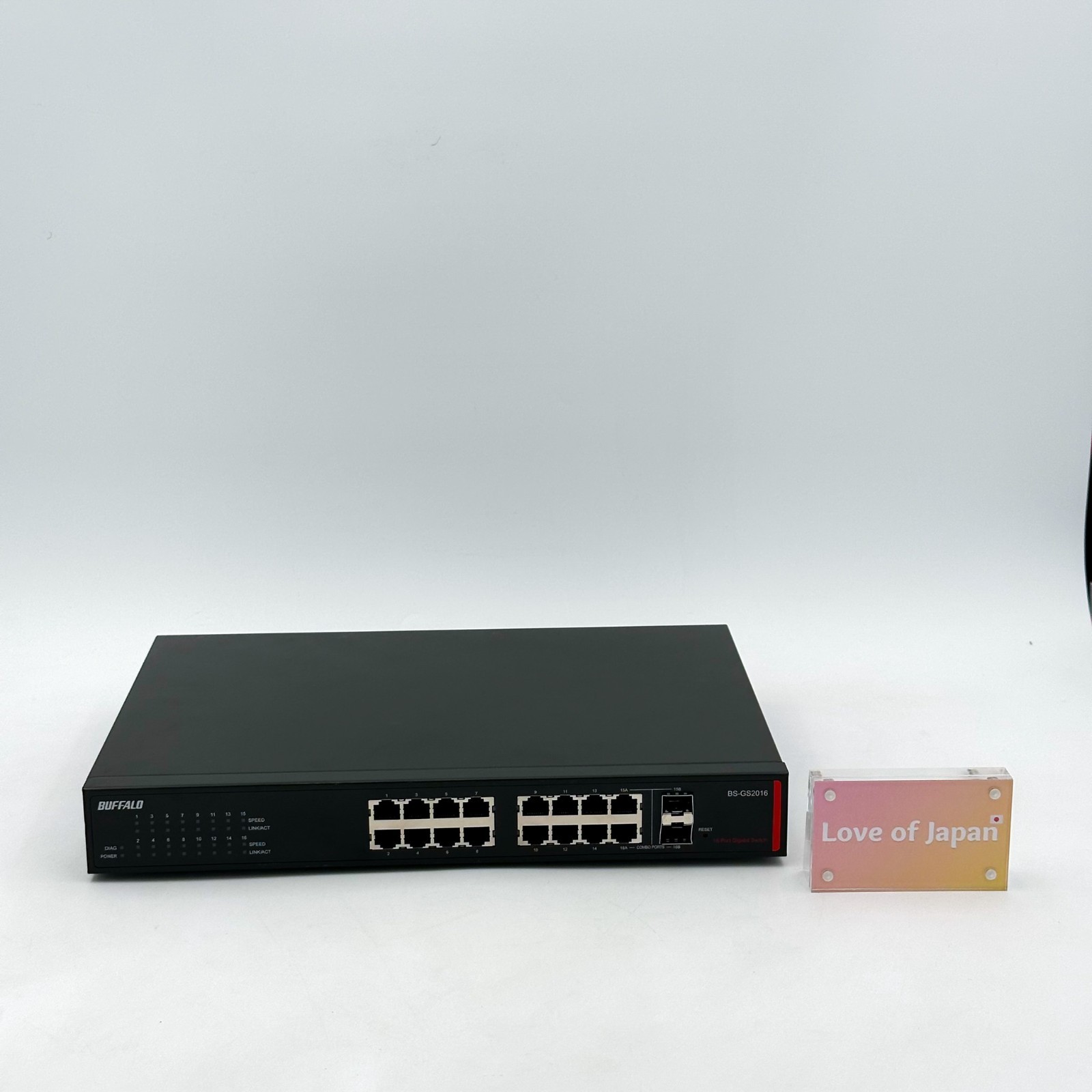 BUFFALO Layer 2 Giga Smart Switch 16-port BS-GS2016 Black Good Condition