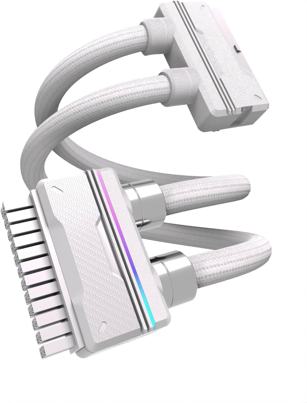 UNIFAS ARGB 24-Pin PSU Extension Cable, Unified Dual-Tube, White |