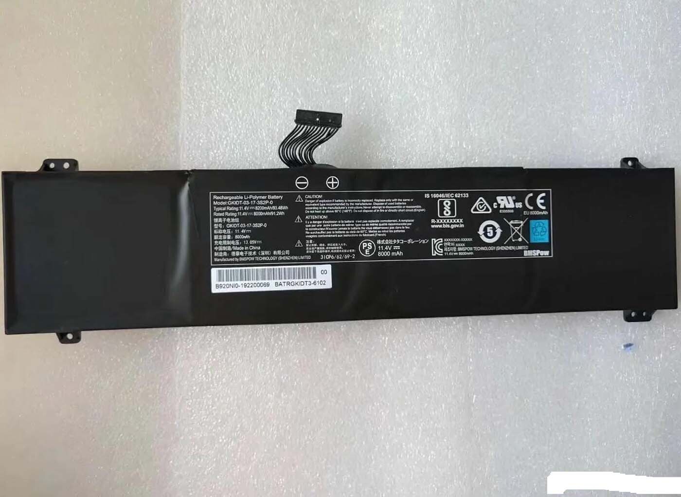 Genuine Battery GKIDT-03-17-3S2P-0 GKIDT-00-13-3S2P-0 For Getac Notebook compute