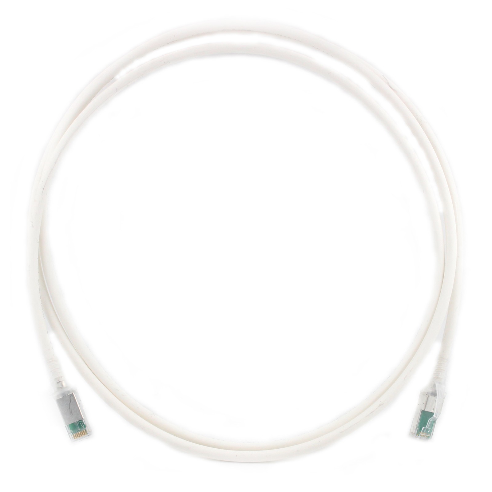 SIEMON ZM6A-S02M-02 ZMAX SHIELDED CAT6A PATCH CABLE, S/FTP, RJ45, 6.5', WHITE