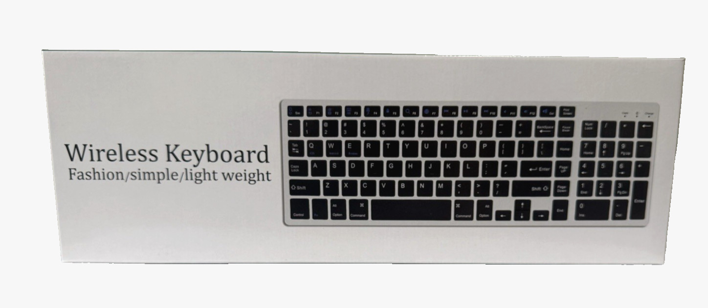 Wireless Bluetooth Keyboard – Slim, Quiet, Rechargeable, Universal for iOS/Andro