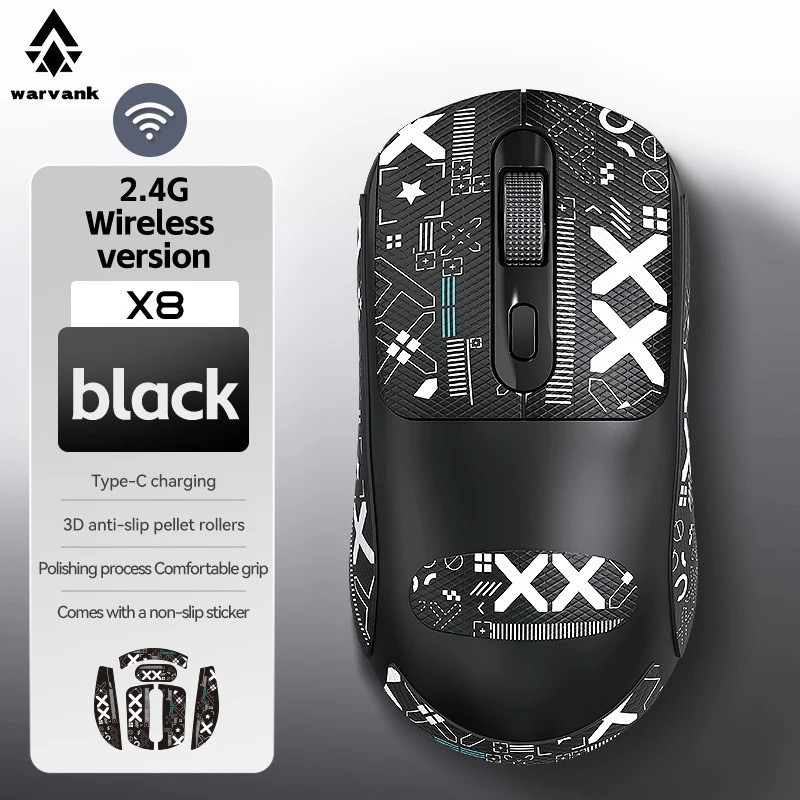 X8 Wireless Gaming Mouse 500mAh Type C Rechargeable Office Mouse Laptop PC