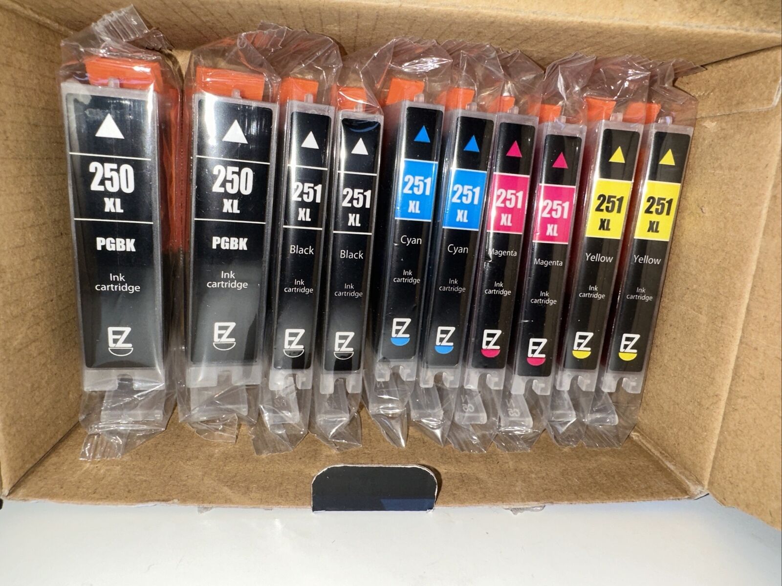EZINK 10 Ink Cartridges PG1250XL CL1251XL 250XL 251XL (4BL ,2rd ,2yl, 2Bl)