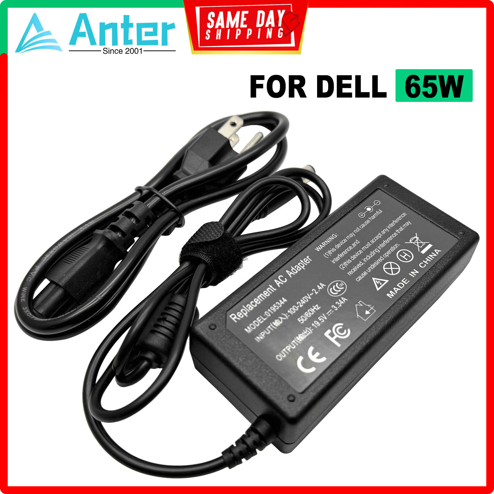 AC Adapter Charger Power Supply Cord For Dell 0N6M8J DA65NM111-00 ADP-65TH B
