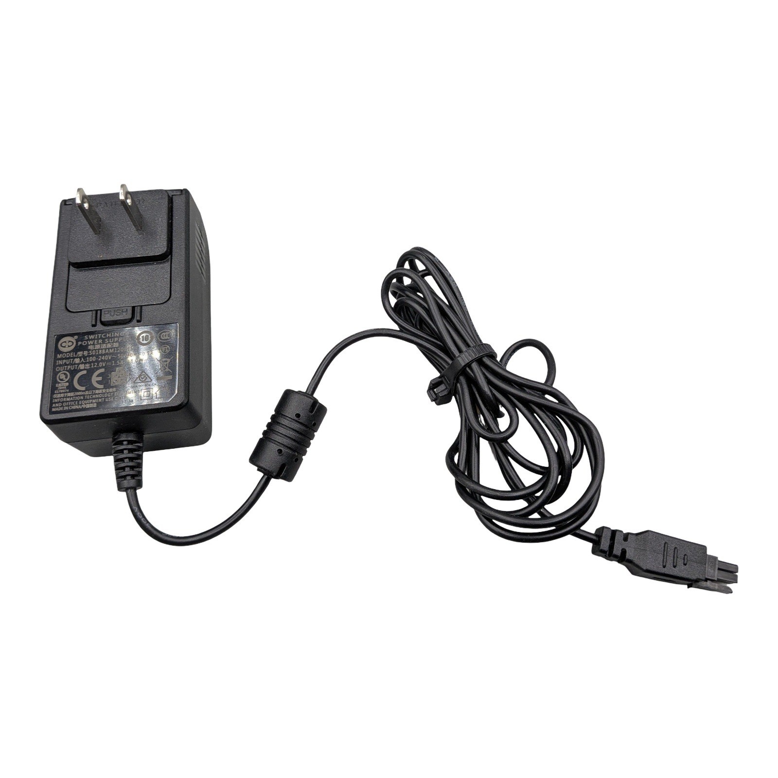 CQ Switching Power Supply  12V 1.5A 18W 4-Pin AC Adapter S018BAM1200150