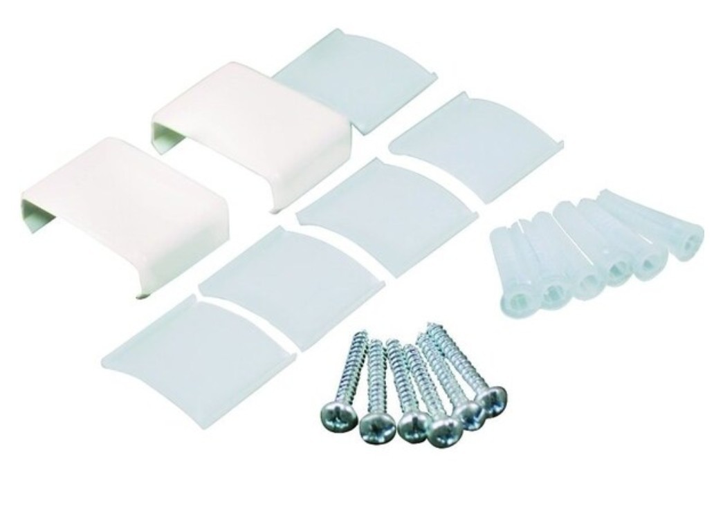 Legrand Wiremold NM910 Non-Metallic PVC Raceway Accessory Set, Ivory, On-Wall