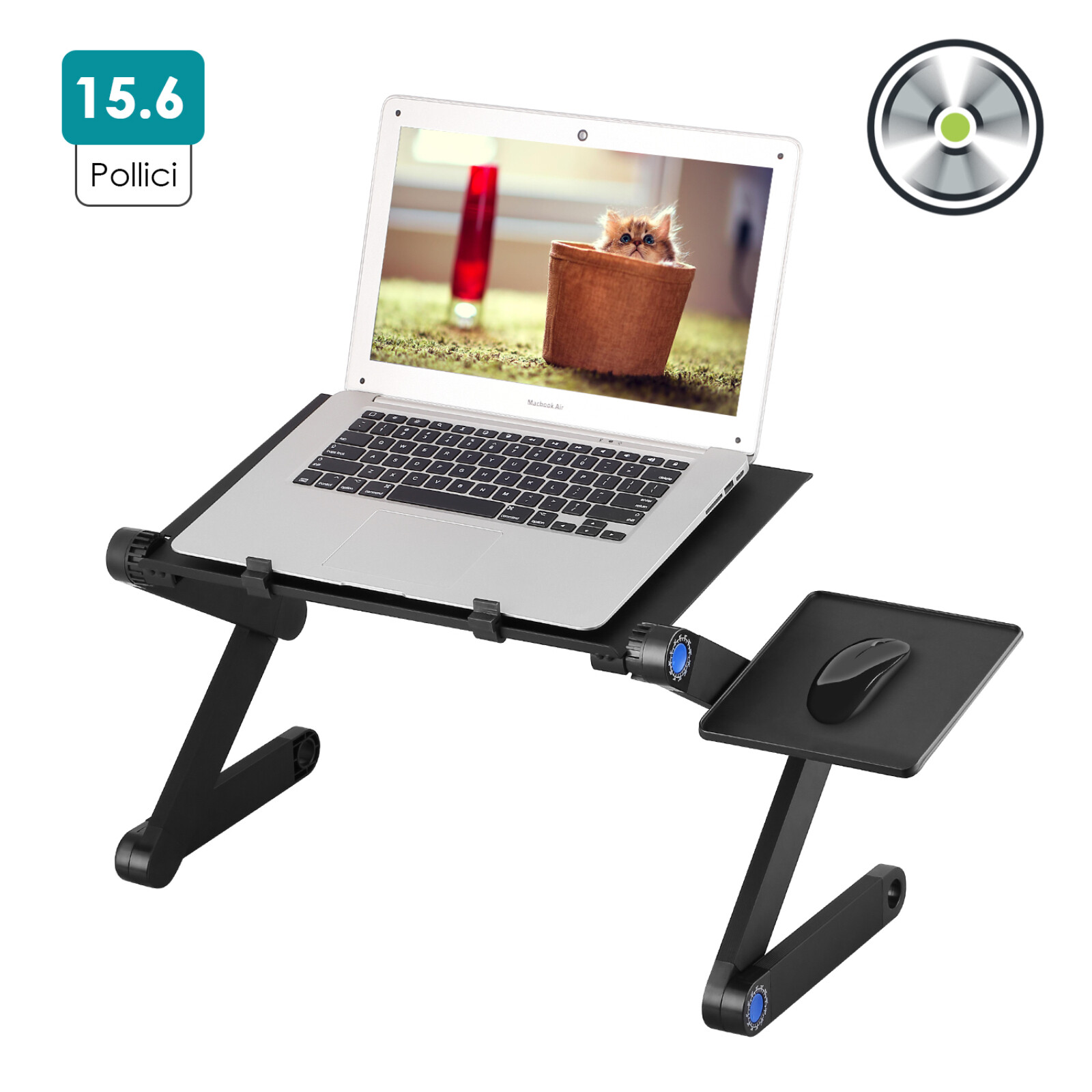 Laptop Stand Ergonomic Portable Laptop Stand Height Adjustable with Cooling Fan