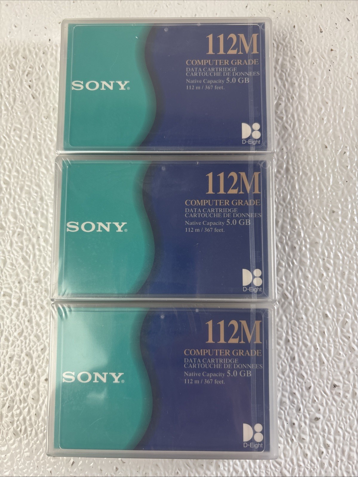 3 Sony QG112M D8 8mm Computer Grade 5.0 GB Data Storage Cartridges - NEW