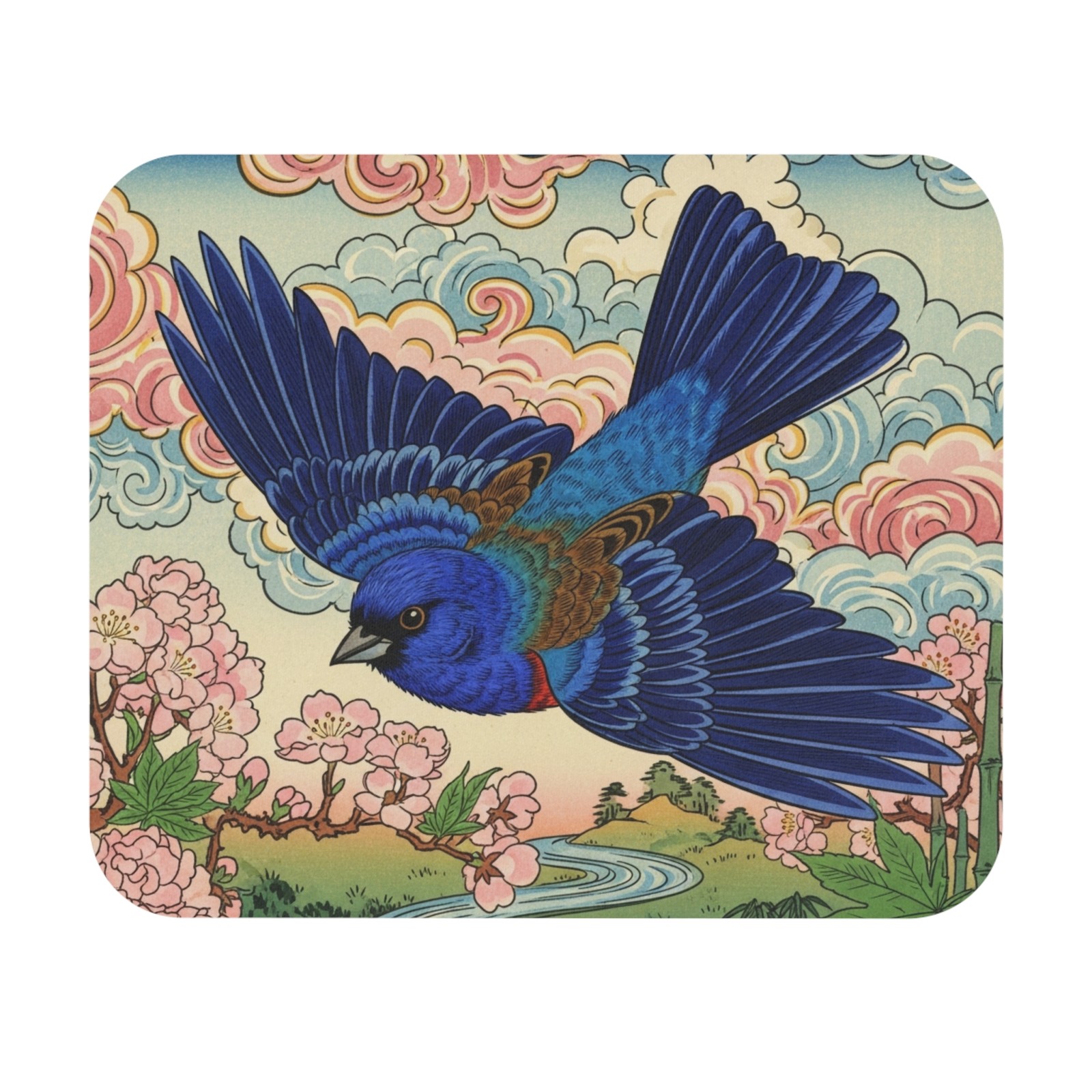 Indigo Bunting Mouse Pad (Rectangle) bird watcher computer nature gift USA ship