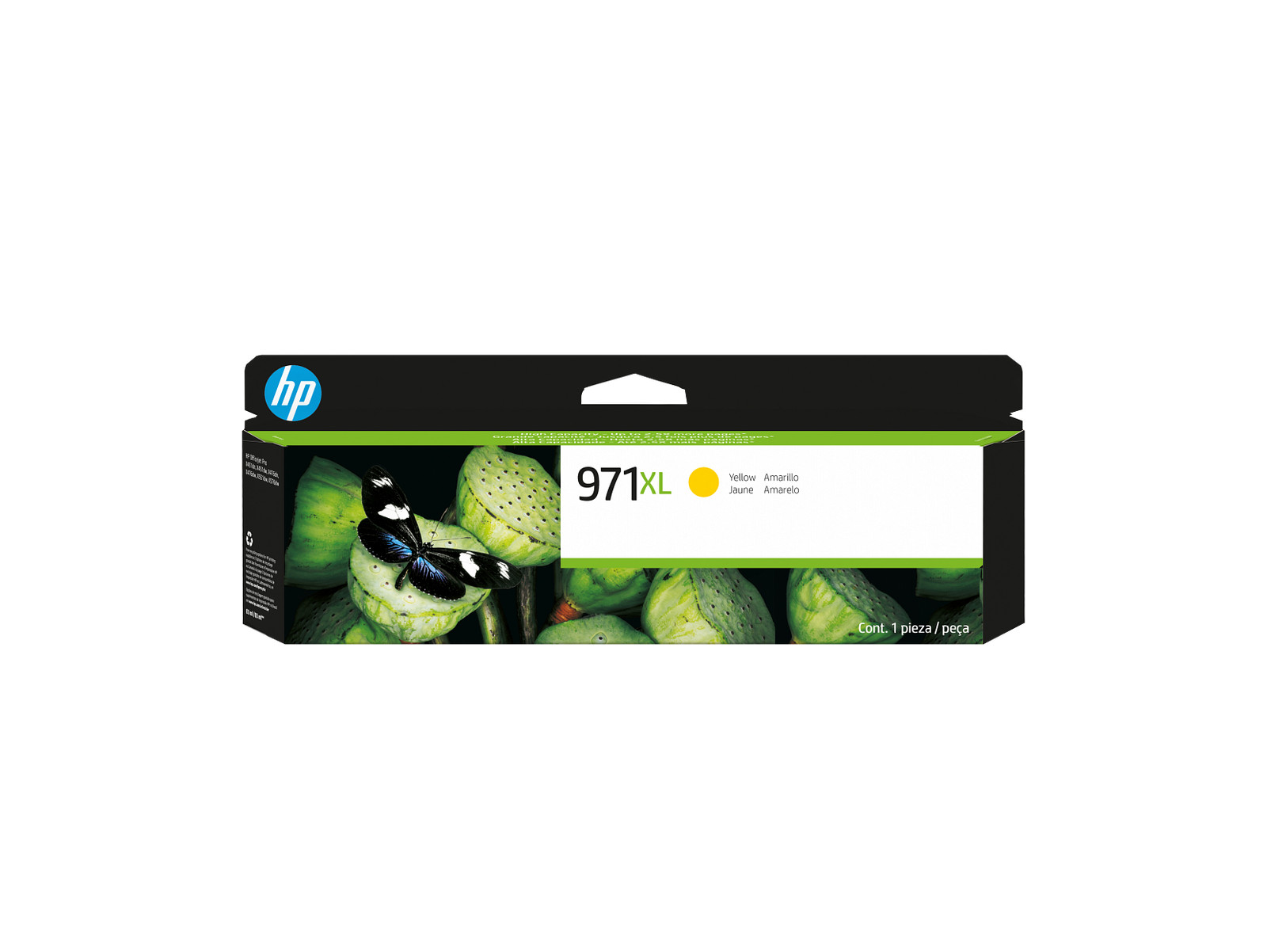 HP 971XL High Yield Yellow Original Ink Cartridge, ~6,600 pages, CN628AM
