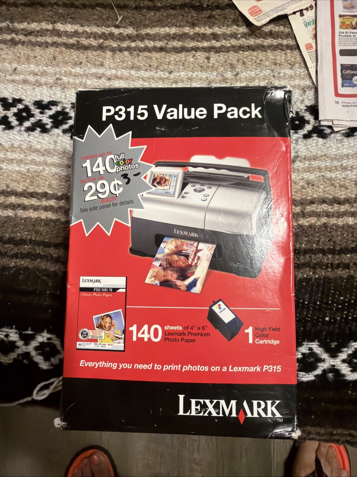 Lexmark P315 Value Pack Color Printer Ink 140 Sheets Photo Paper Have 3 Packs