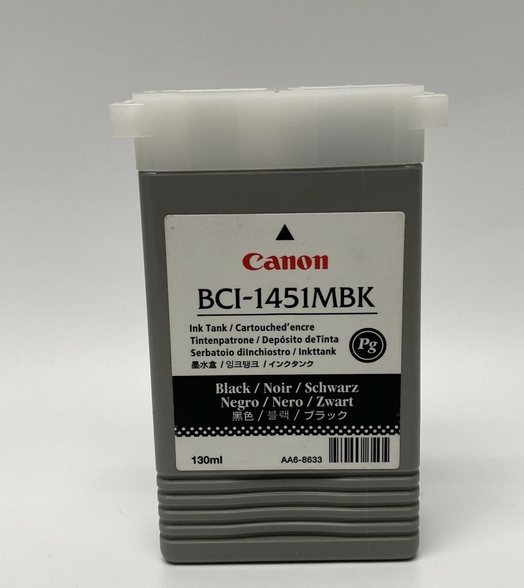 Canon BCI-1451MBK Matte Black Ink Tank 130ml for imagePROGRAF W6400 - 0175B001