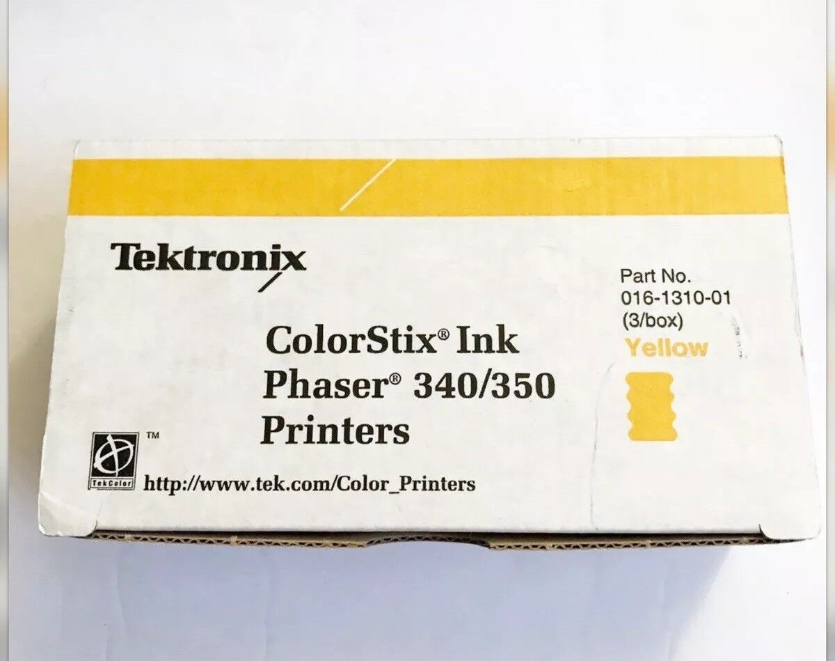 Tektronix Colorstix Yellow Ink Phaser 340 350 Printers Xerox (2) Cartridges