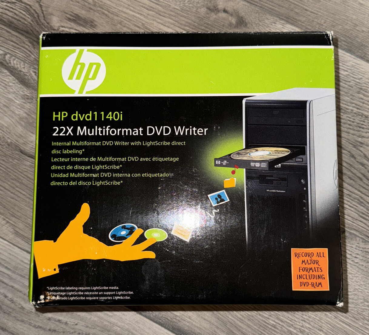 HP DVD1140i-H01 8 CD/DVD-RW LightScribe Multiformat DVD Drive NEW OPEN BOX