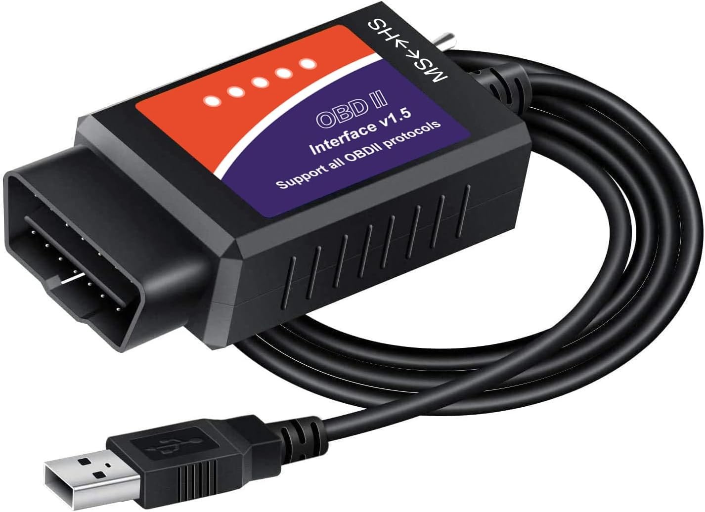 ELM327 USB OBD2 Diagnostic Scanner Tool Ford Focus Mazda Code Reader