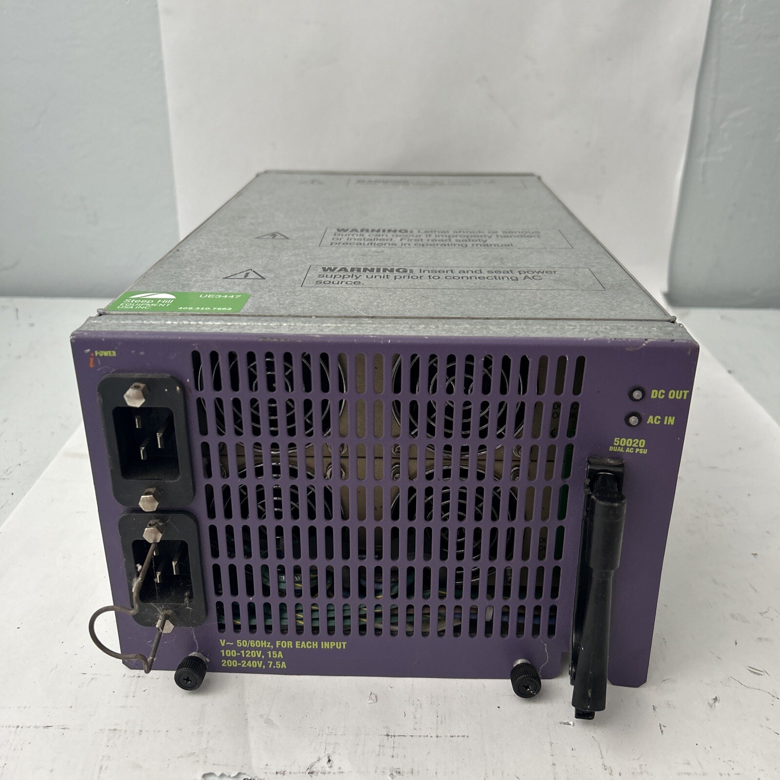 Extreme Networks 50020 Dual AC PSU 2000W Power Supply Black Diamond 6800 PSU