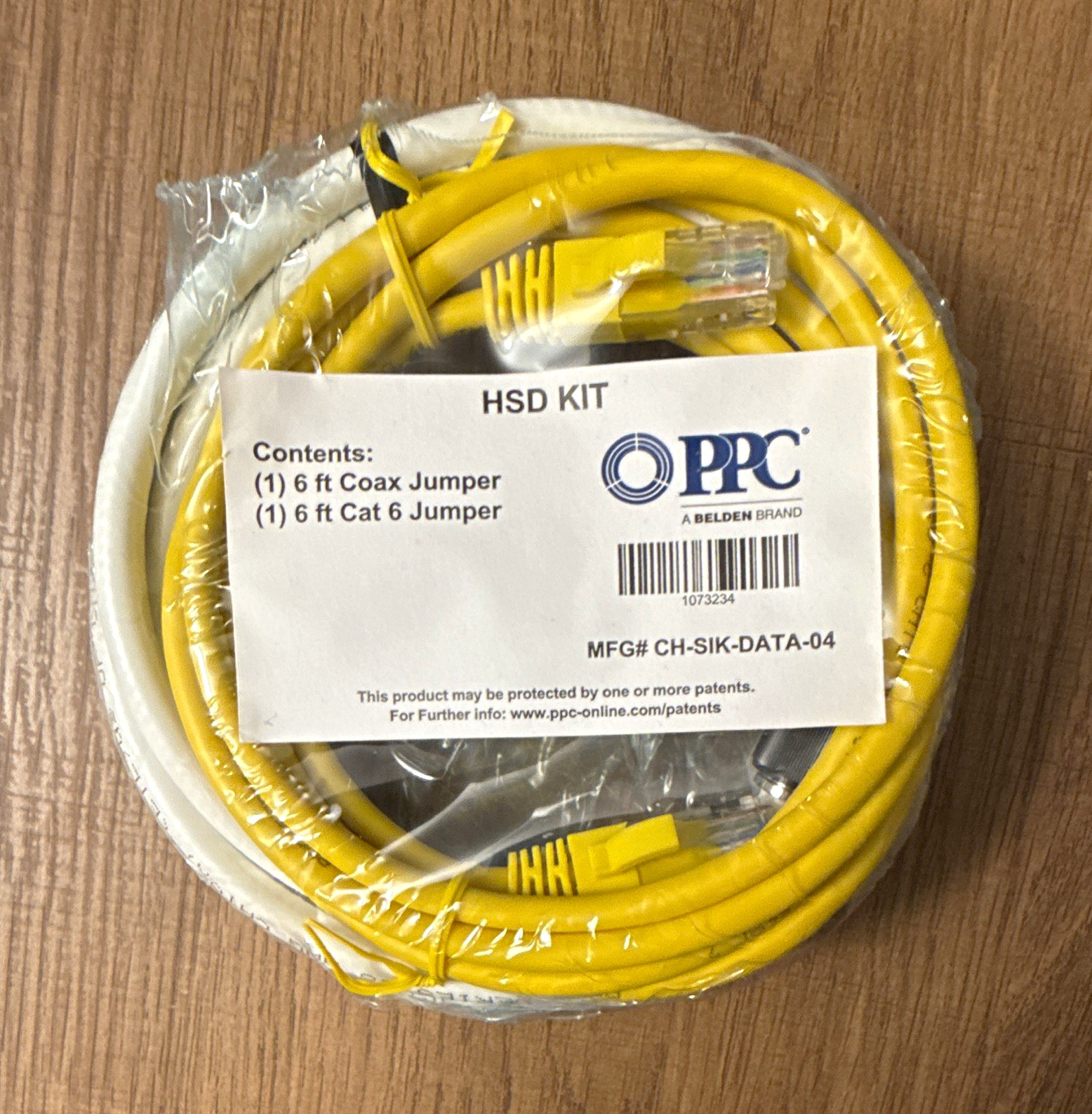 PPC Belden HSD Kit CH-SIK-DATA-04 NEW Sealed 6ft Cat6 Ethernet & 6ft Coax Cable