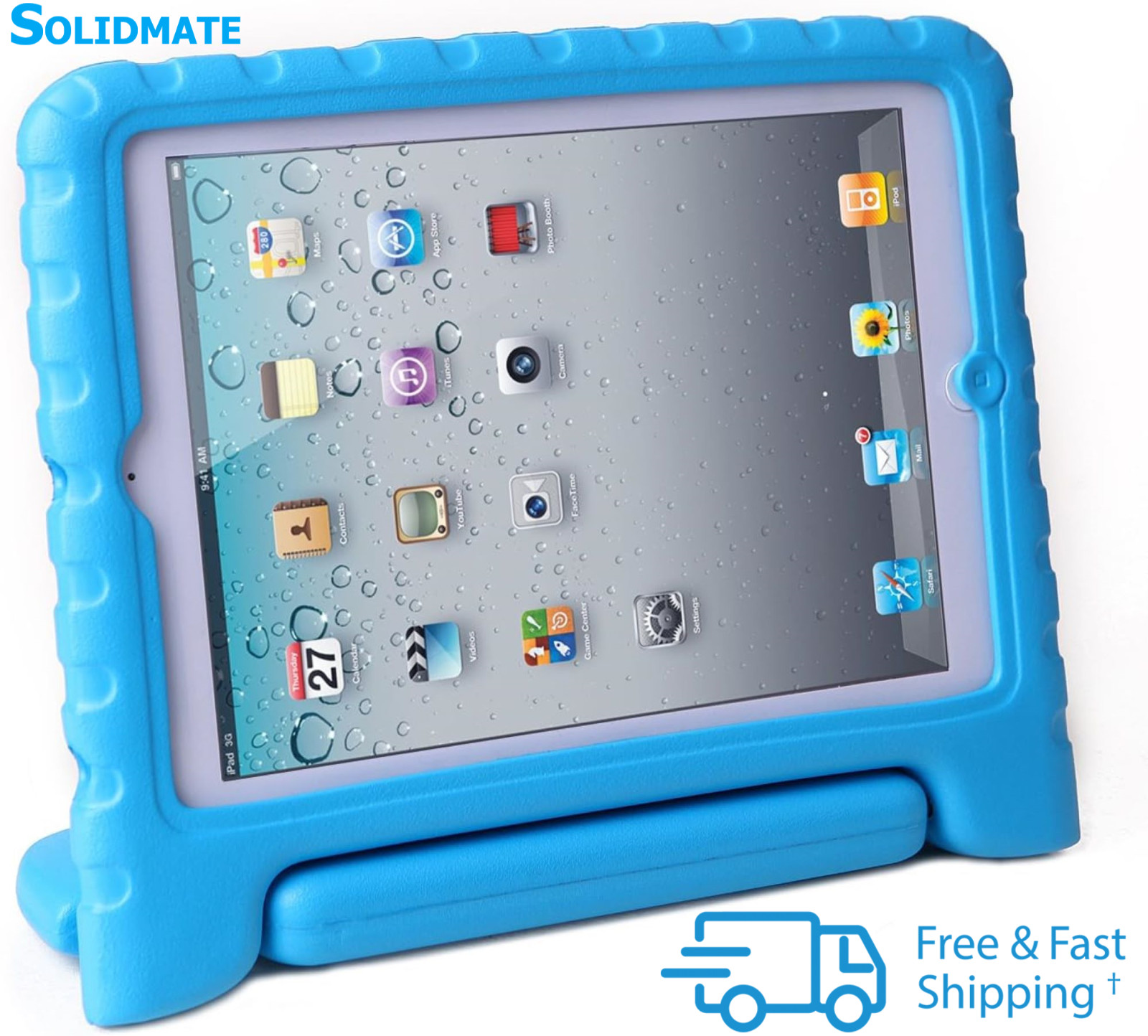 Kids Heavy Duty Protective Cover with Handle Stand for Apple iPad Mini 1 2 3