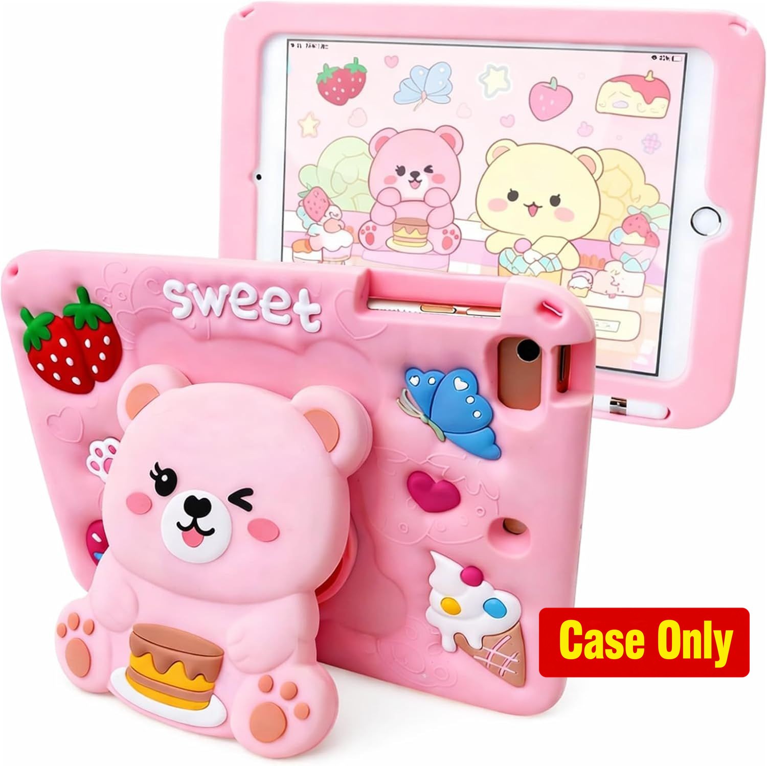 Cute Cartoon Soft Silicone Case for 2023 Samsung Galaxy Tab A11+/A9+ 11 Inch