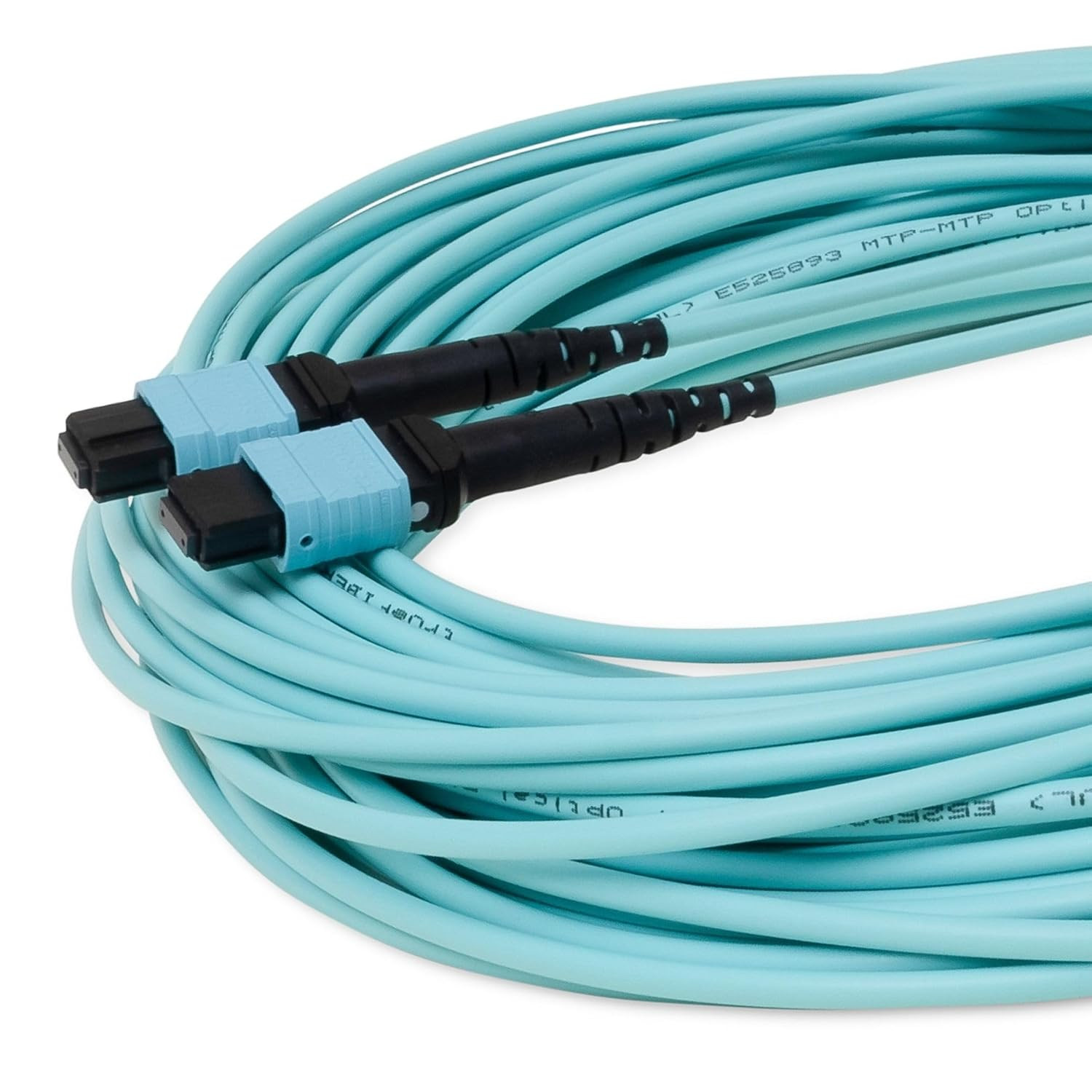 MTP/MPO Elite LOMMF OM3 12 Core Female Type B Plenum OFNP Fiber Patch Cable, 10/
