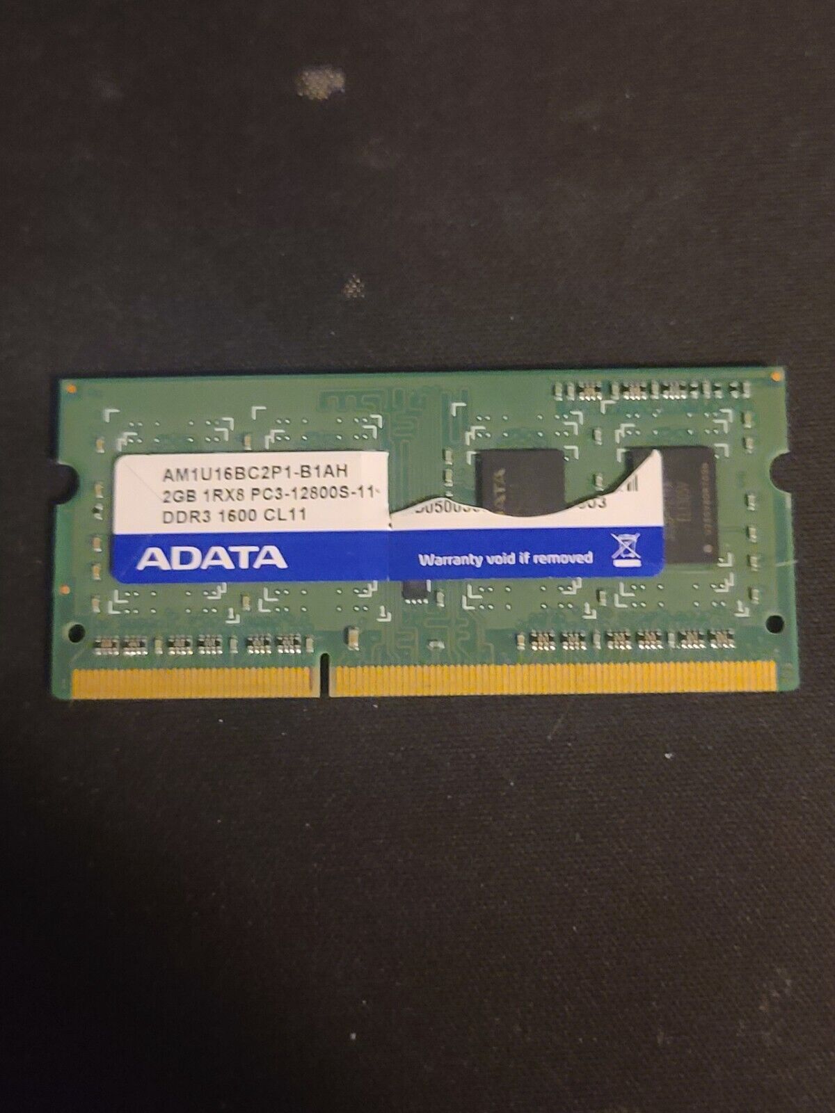 AM1U16BC2P1-B1AH GENUINE ADATA LAPTOP MEMORY 2GB DDR3 PC3-12800S (CA610)