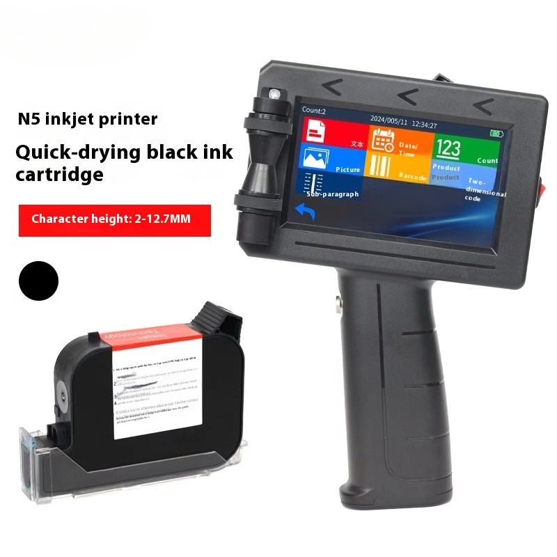 Inkjet Coding Machine Inkjet Label Printer 12.7mm Production Date Time Batch No.