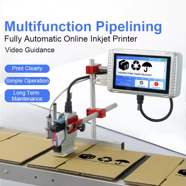 Online inkjet printer without conveyor inkjet production date cardboard box--