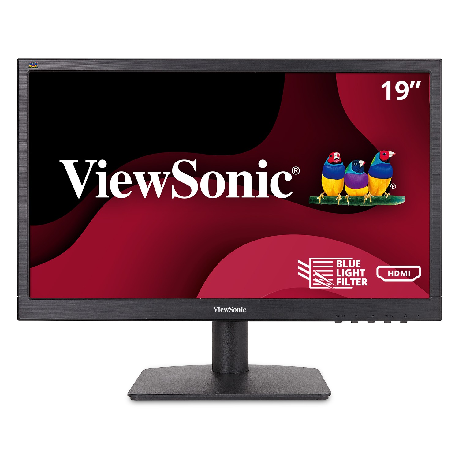 ViewSonic Home and Office Monitor VA1903H 19" WXGA 1366x768p 16:9 with HDMI
