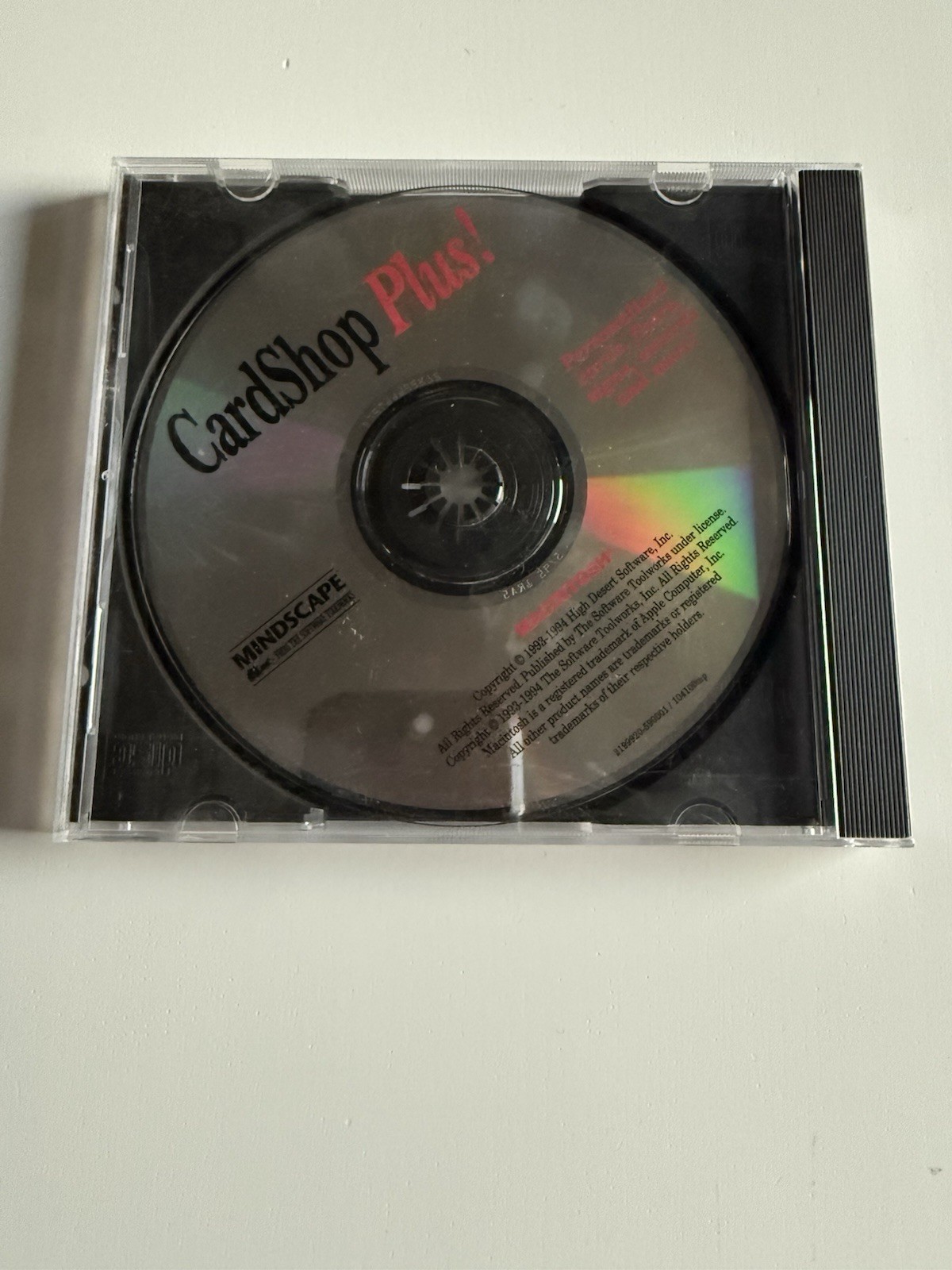 CardShop Plus Mindscape Macintosh Mac 1994 CD-ROM Vintage Software