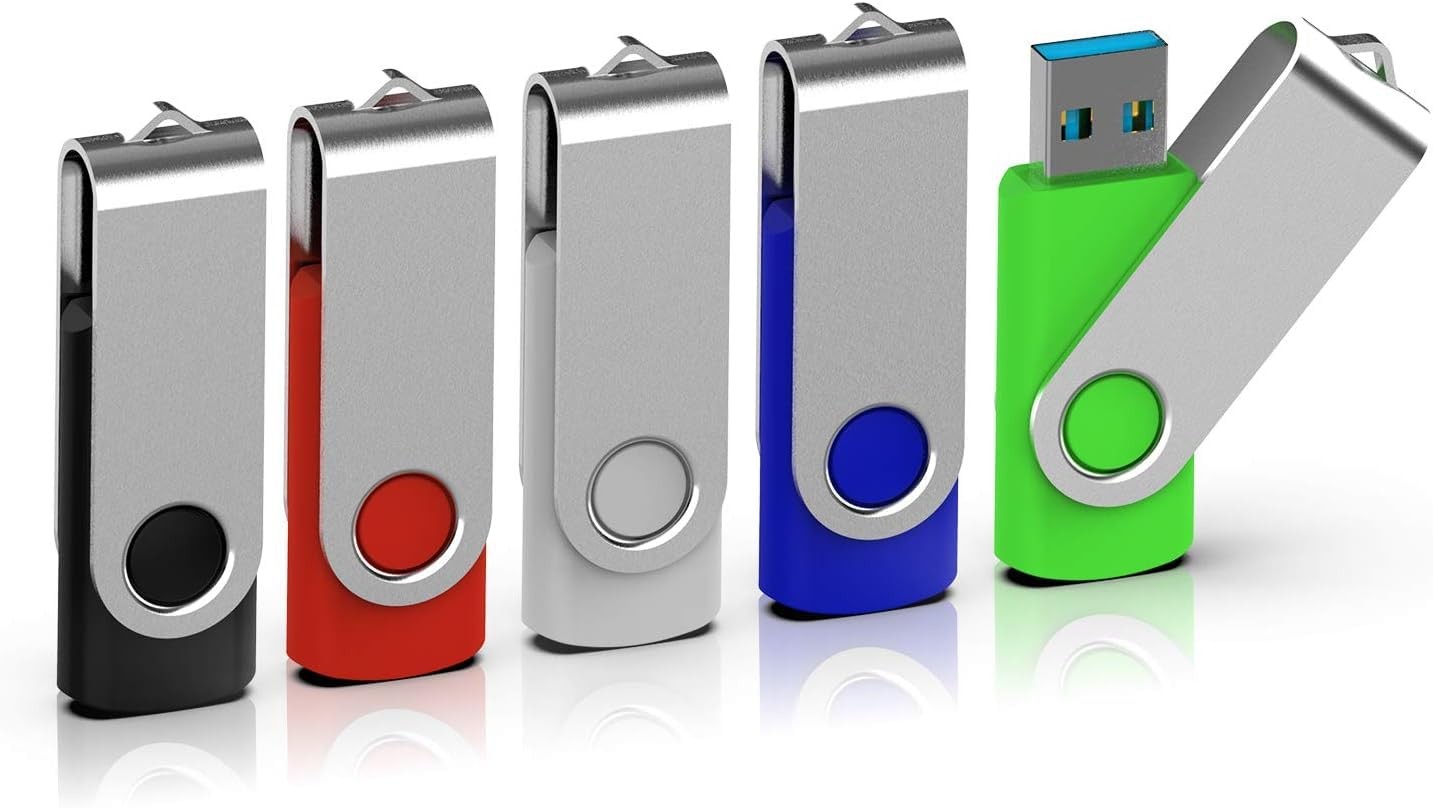 5 Pack 16GB USB 3.0 Flash Drive Memory Stick Thumb Drives USB Drives with Lig...