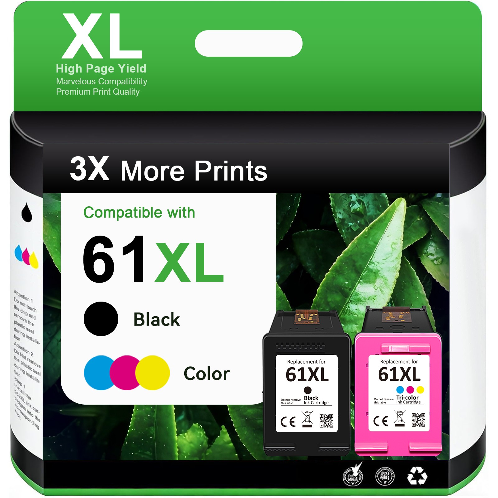 61XL 61-XL Ink Cartridges Compatible for HP Deskjet 3054 3510 3051A 3052A 3056