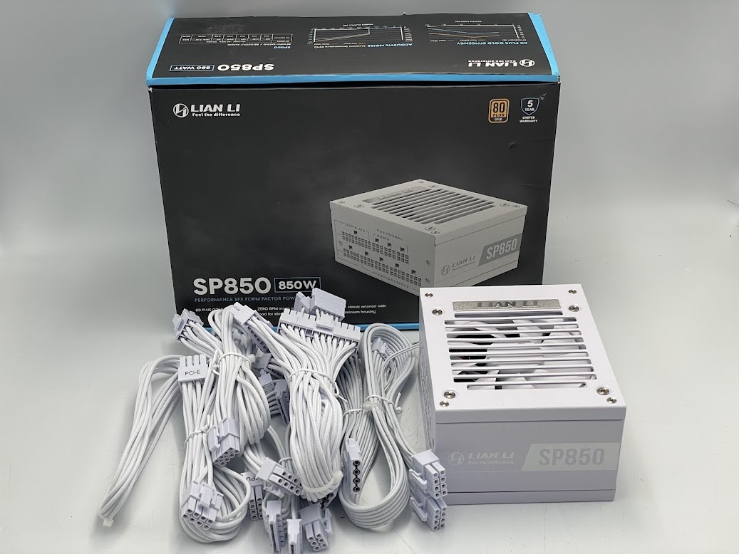 Lian Li SP850 850 Watt 80 Plus Gold SFX Fully Modular Power Supply - White