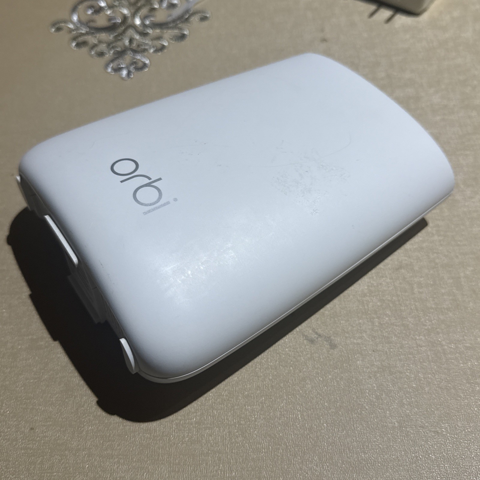 Netgear Orbi Satellite Model RBR20 White WiFi Router And Power Cord